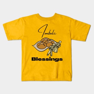 Imbolc Blessings Celtic Goddess Brigid Festival of Bread Kids T-Shirt